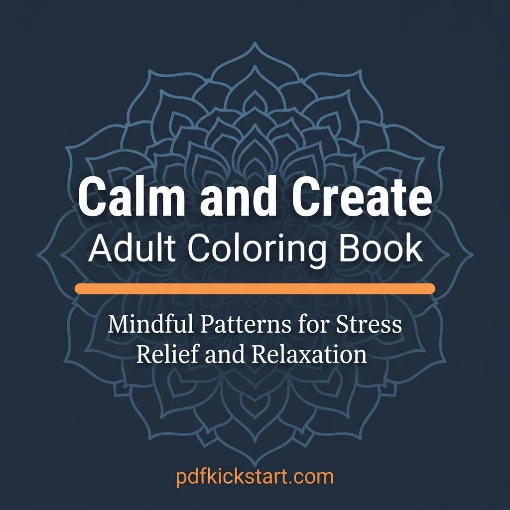 Calm & Create: Mindful Adult Coloring Book — Patterns for Stress Relief & Relaxation